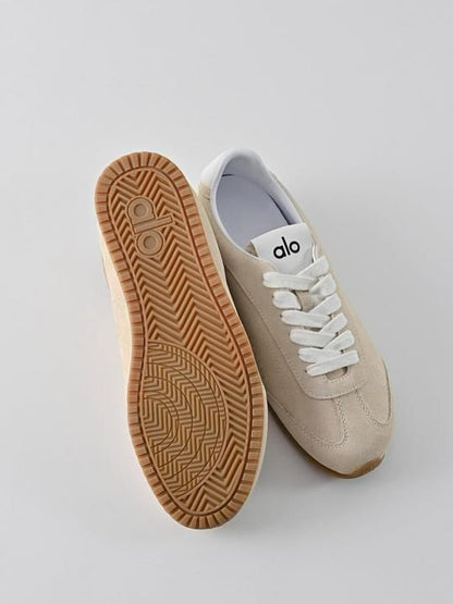Alo Yoga Sunset Suede Sneakers Beige (