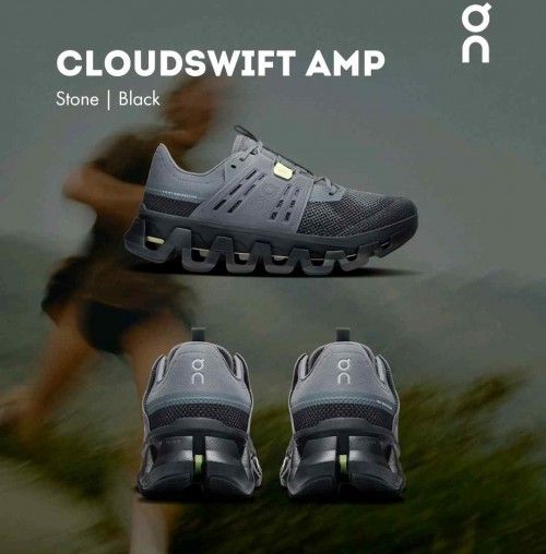 On Running Cloudswift Amp Stone Black