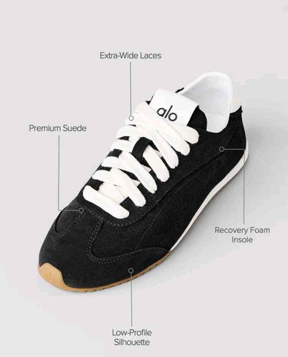 Alo Yoga Sunset Suede Sneakers Black