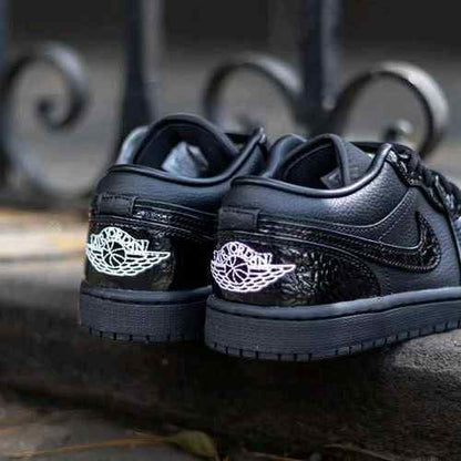 Nikke air jordan 1 low black croc