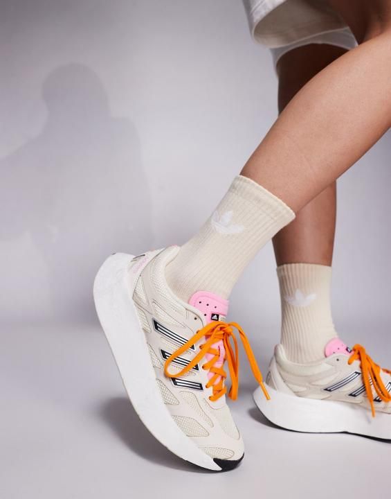 Adida Adizero Aruku Wonder White orange