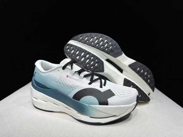 On Cloudboom Max Blue White Running