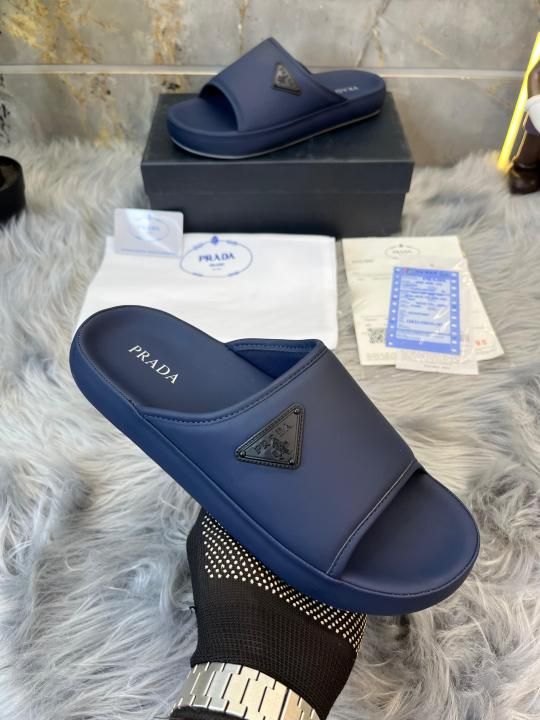 _Prada_Milano Navy Blue Slides UA