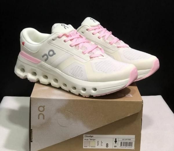 Wmn On Running Cloud Runner Shoes White Pink Sporty Elegant