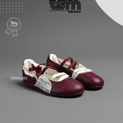 WMN Pumma Speed Cat Ballet Lace Ivore red ruby ivory beige