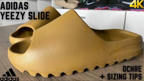 Adidaas yeezy slide ochre ua quality with original box n og slide sticker
