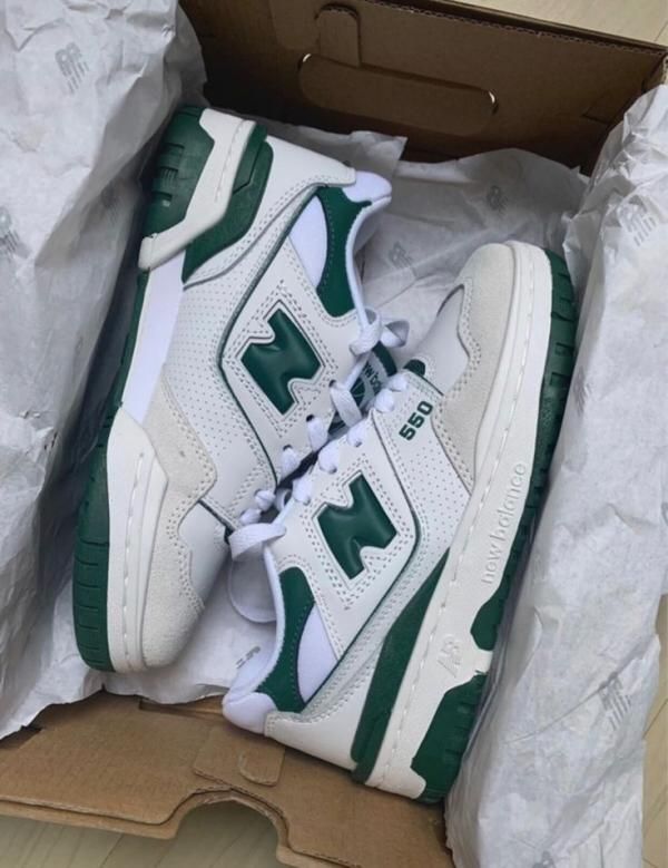 NEWW BALANCE 550 WHITE GREEN FOR MEN