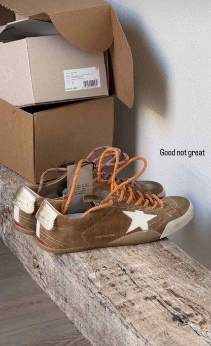GOLDEN GOOSE TRUE STAR SNEAKER TOBACCO SUEDE BROWN
