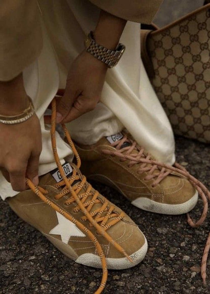 GOLDEN GOOSE TRUE STAR SNEAKER TOBACCO SUEDE BROWN