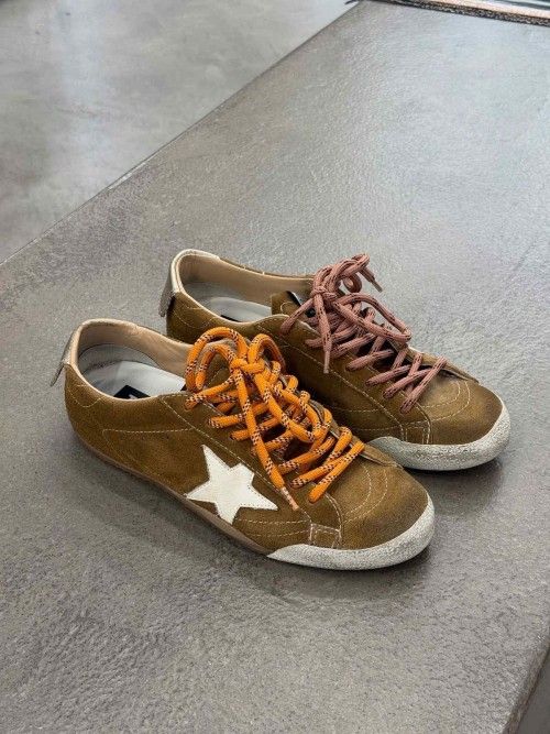 GOLDEN GOOSE TRUE STAR SNEAKER TOBACCO SUEDE BROWN