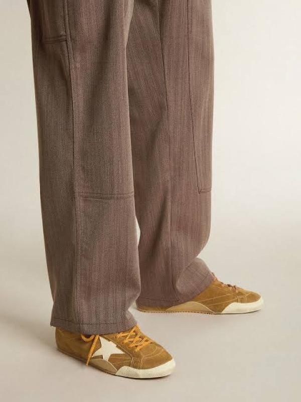 GOLDEN GOOSE TRUE STAR SNEAKER TOBACCO SUEDE BROWN