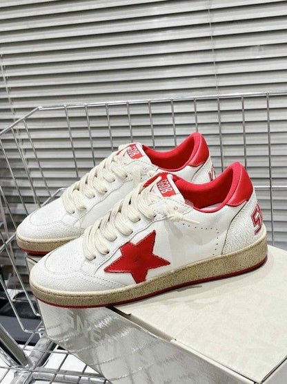 Golden Goose Ball-Star Low White Red