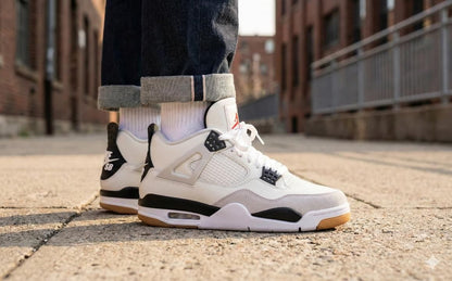 Air Jordan Retro 4 Sb White Black Semi Ua
