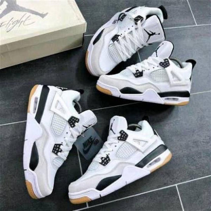 Air Jordan Retro 4 Sb White Black Semi Ua