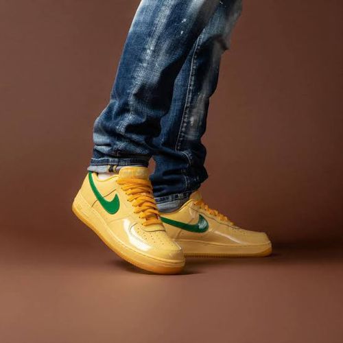 NIK AIRFORCE 1 LOW PATENT TOPAZ GOLD N LASER LIGHT ORANGE