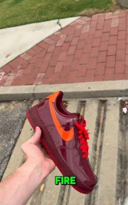 NIK AIRFORCE 1 LOW PATENT DARK TEAM RED