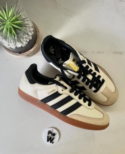 samba white SAND STRATA leather suede