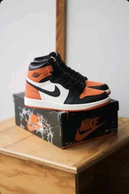 Nik air jordan retro 1 high shattered backboard orange semi ua with original box