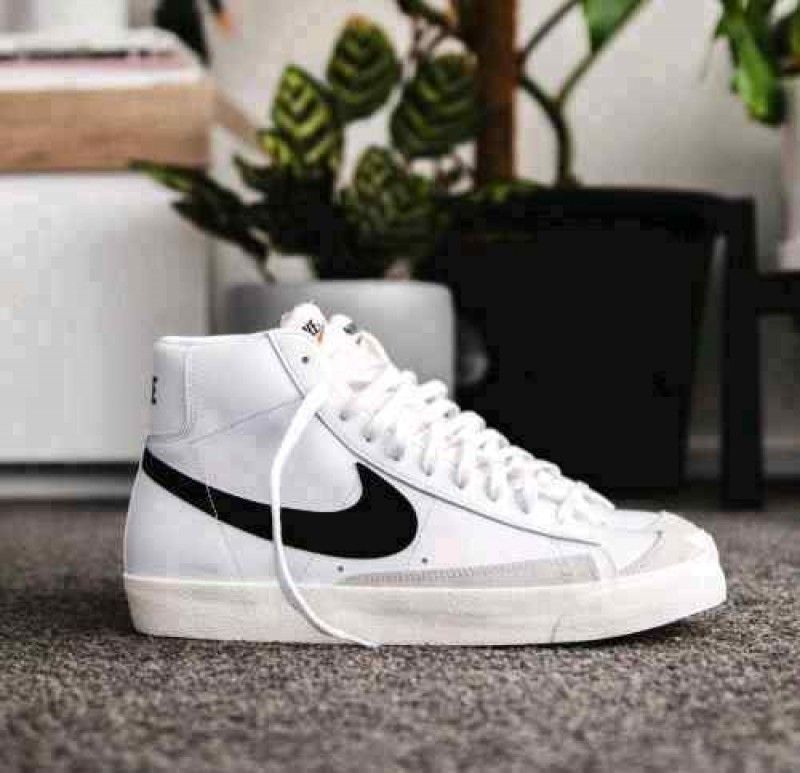 nikkee blazer mid 77 vintage white black