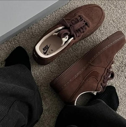 Nikkee Airforce 1 07 Cacao Wow Suede Quality