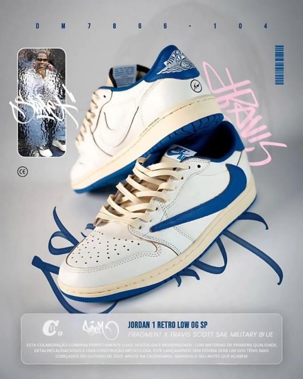 Air jordan retro 1 x travis scott fragment heat no plastic cover