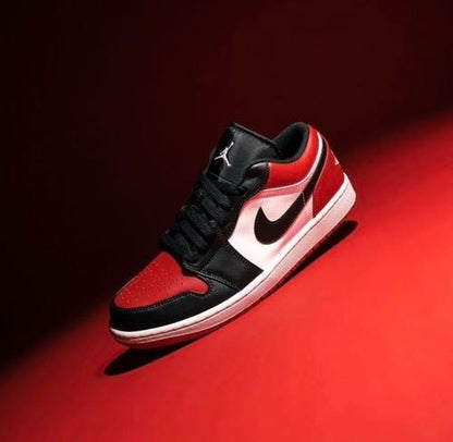 Nik Air Jordan 1 Low Bred Toe Fix