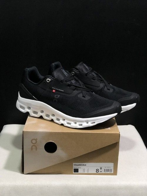 ON RUNNING CLOUDSTRATUS 2 0 BLACK WHITE sale