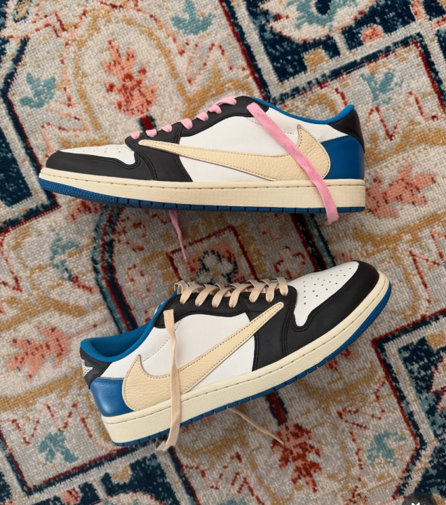 Nik air Jordan 1 Low Fragment X Travis Scott Without Plastic Packing Semi UA