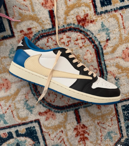 Nik air Jordan 1 Low Fragment X Travis Scott Without Plastic Packing Semi UA