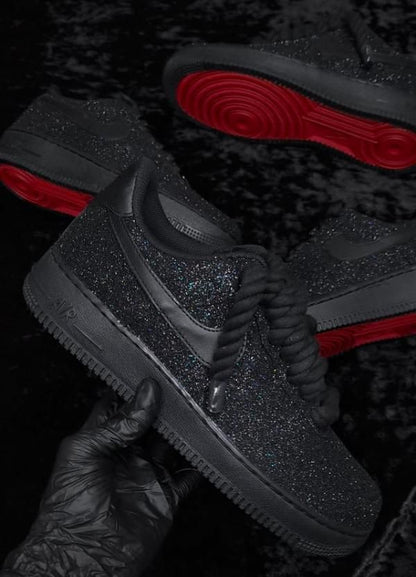 NIK AIRFORCE 1 ALL BLACK GLITTER