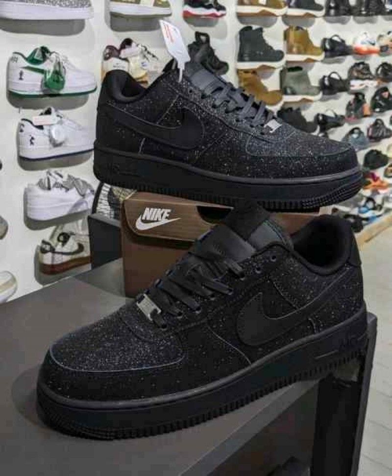 nikkee airforce 1 all black glitter