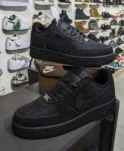nikkee airforce 1 all black glitter