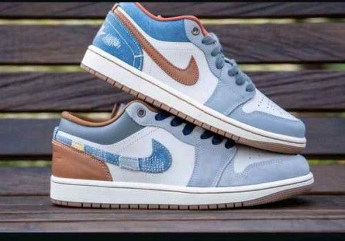 Air Jordan 1 Low SE Phantom Repaired Denim Swoosh