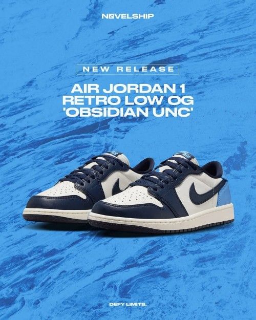 nik air jordan 1 low og obsidian blue