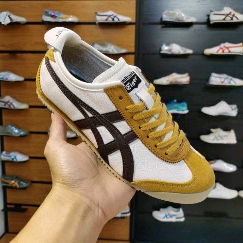 ONITSUK.A TIGER MEXICO 66 CREAM LICORICE BROWN