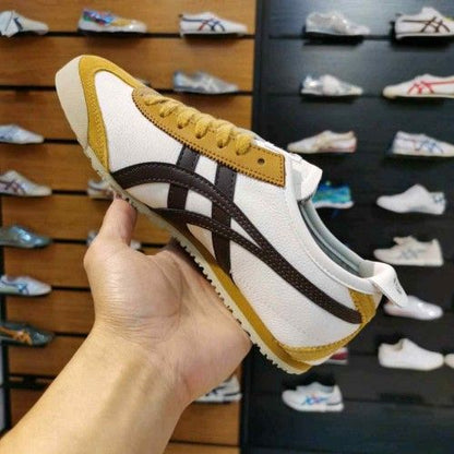 ONITSUK.A TIGER MEXICO 66 CREAM LICORICE BROWN