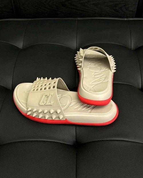 Christian...... louboutin take it easy slides bbeige...