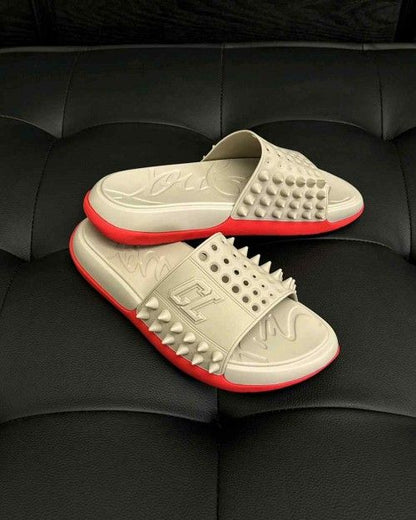 Christian...... louboutin take it easy slides bbeige...