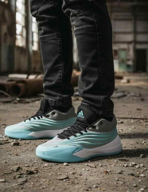 Adidass Dame X Older Kids (GS)Flash AquaCore BlackGrey