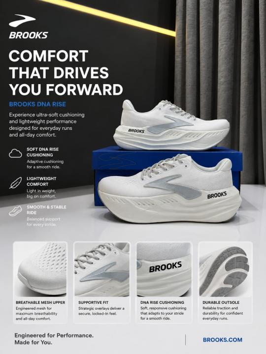 BROOKS GLYCERIN MAX WHITE WITH OG BOX FIX