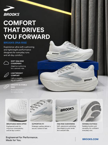BROOKS GLYCERIN MAX WHITE WITH OG BOX FIX