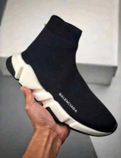 BALENCIAGA SPEED TRAINER BLACK WHITE