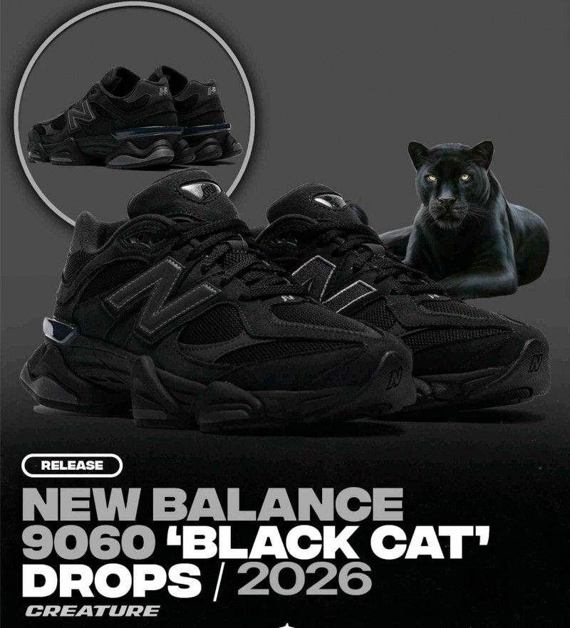 Neww balancee 9060 Black Cat
