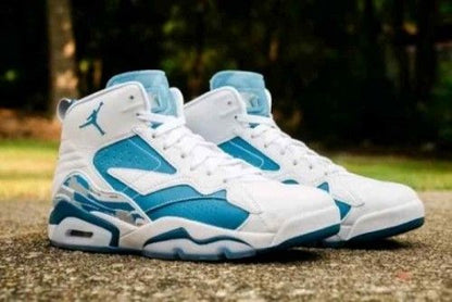 NIK.E JORDAN JUMPMAN MVP 678. WHITE INDUSTRIAL BLUE