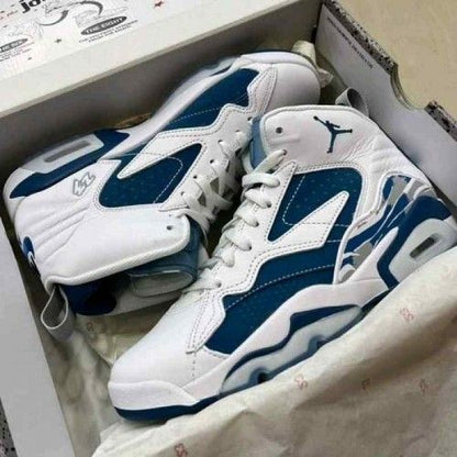 NIK.E JORDAN JUMPMAN MVP 678. WHITE INDUSTRIAL BLUE