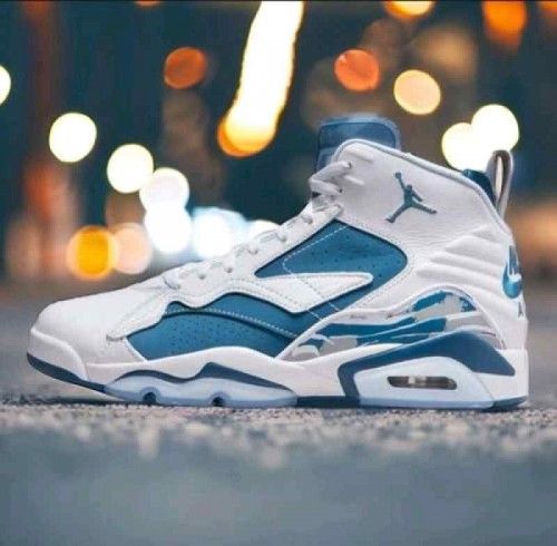 NIK.E JORDAN JUMPMAN MVP 678. WHITE INDUSTRIAL BLUE