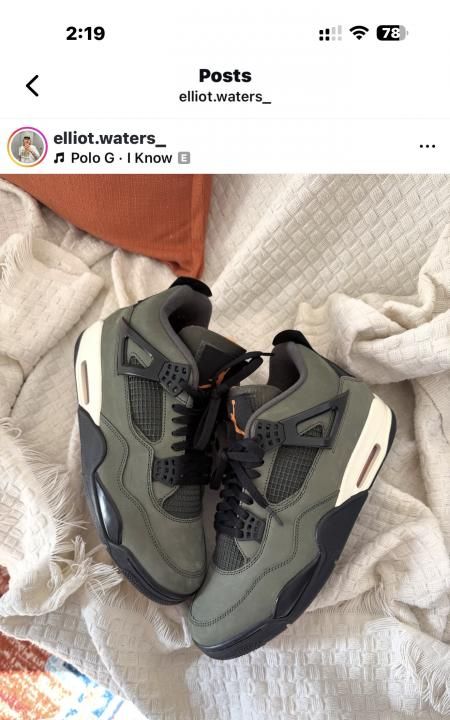 Air Jordan Retro 4 X Undefeated Deep Green