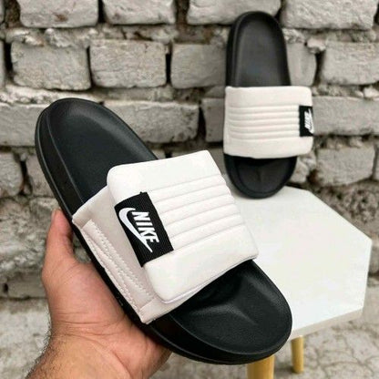 NIK.E OFFCOURT CLASSIC BLACK WHITE FLIP FLOP