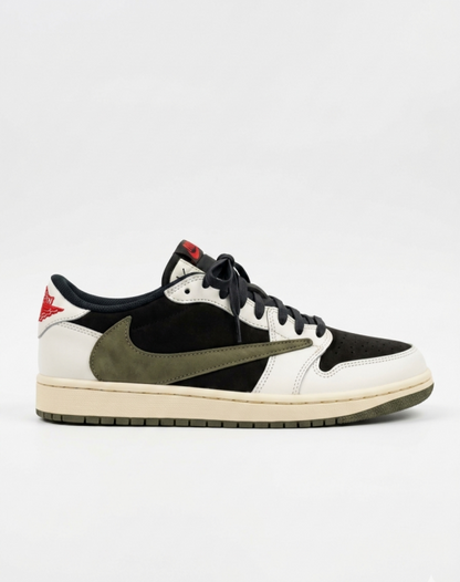 NIKKE AIR JORDAN 1 LOW X TRAVIS SCOTT OLIVE SEMI UA