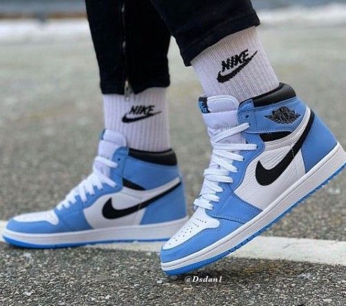 E air jordan retro 1 high university blue
